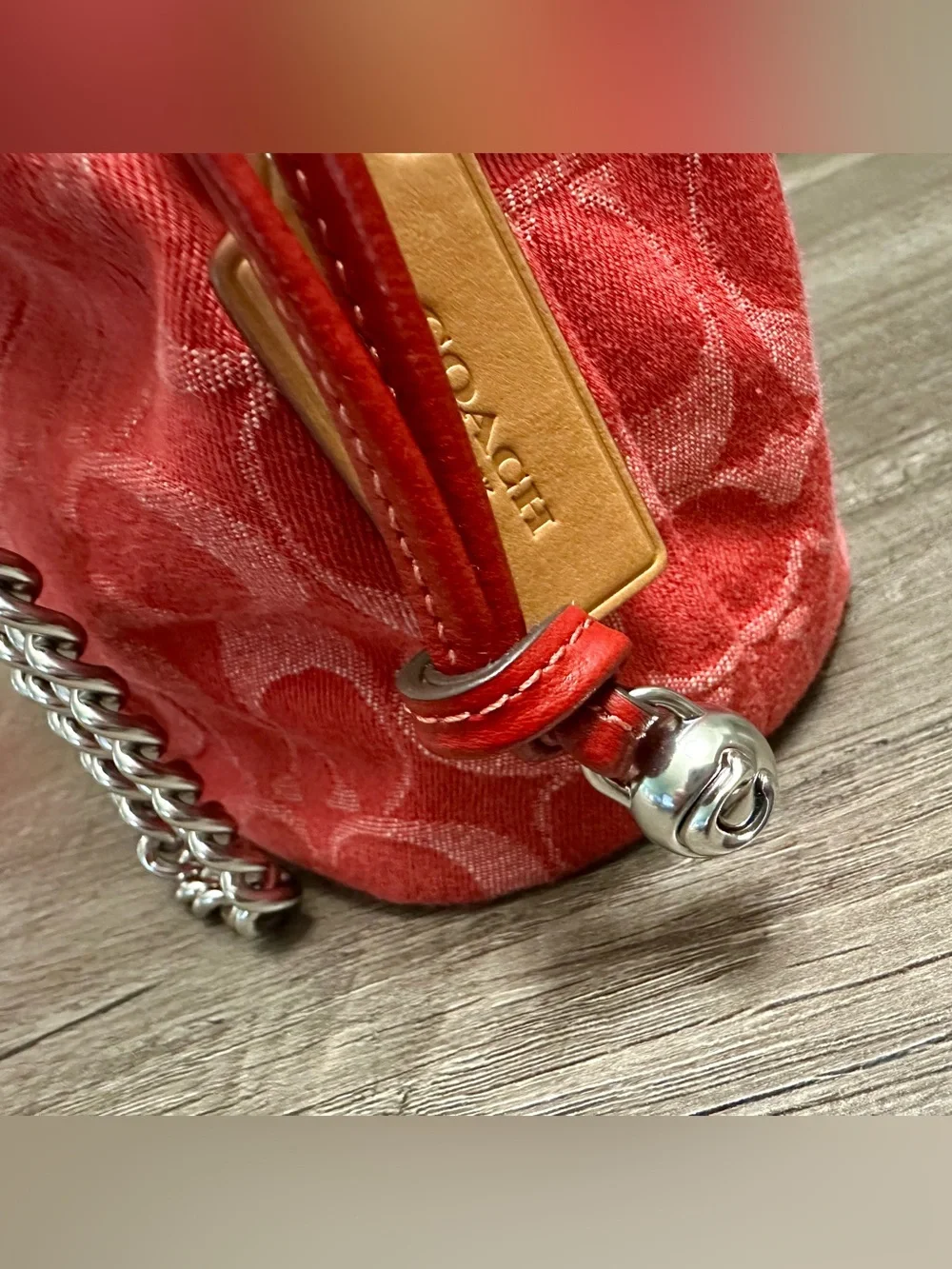 Coach Faye Mini Drawstring Bag In Signature Denim
